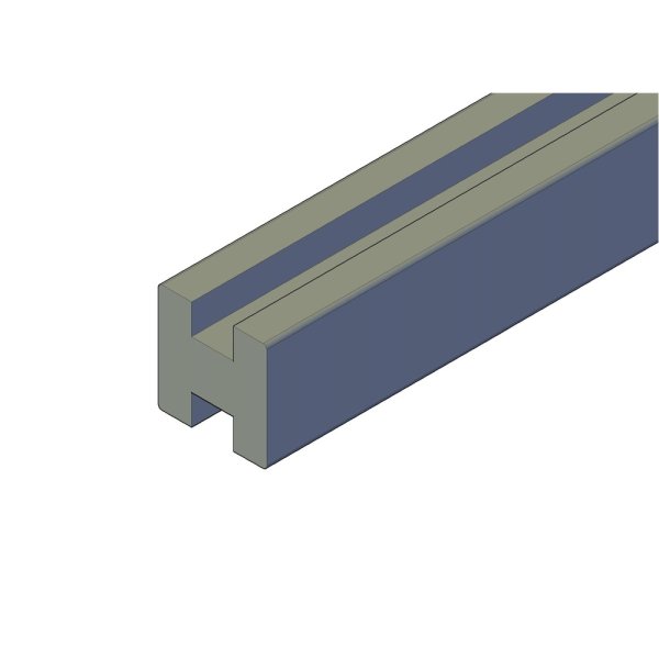 Brun H-stolpe 90x90 i 2,7m