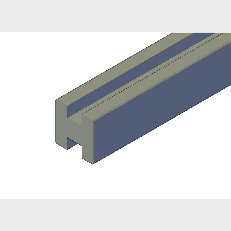 Brun H-stolpe 90x90 i 2,7m