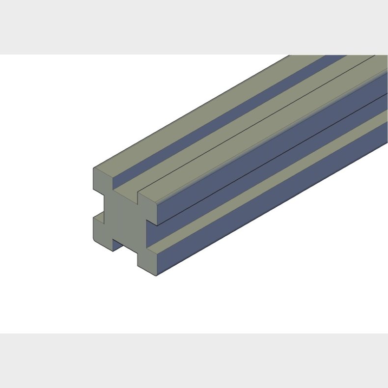 Brun Midterstolpe 4 sider 90x90 i 2,7m