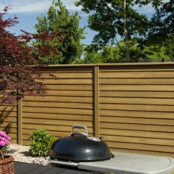 Slvklasse: FT systemhegn dobbeltklink profil inkl. systemstolper i tr og tilbehr