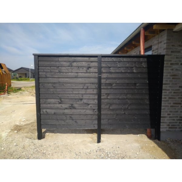 Slvklasse: FT systemhegn dobbeltklink profil inkl. systemstolper i tr og tilbehr