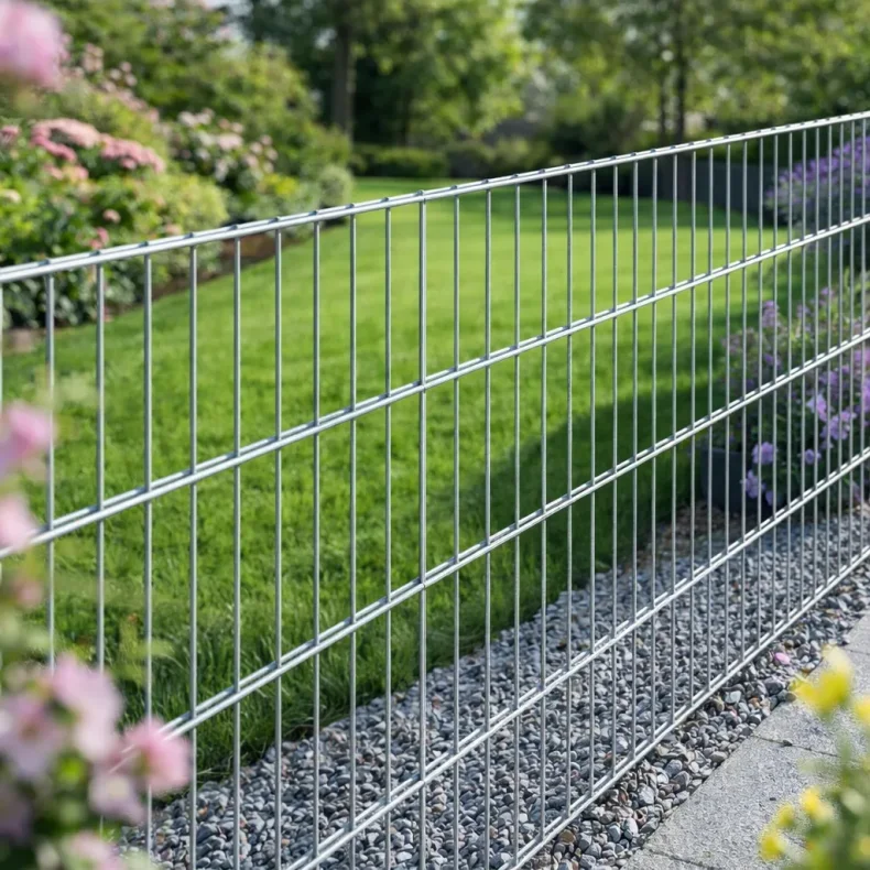 Viby 2D Panelhegn med metalstolper - S�lvklasse