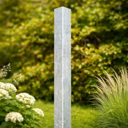 Galvaniseret st�lstolpe 8x8x320cm (2mm)