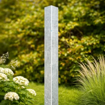 Galvaniseret st�lstolpe 8x8x200cm (2mm)