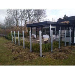 Glashegn inkl. 6 glasbeslag, 6mm hrdet glas 90x127cm (BxH)