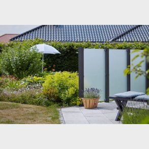 Glashegn inkl. 6 glasbeslag, 6mm hrdet glas 90x127cm - model Frosted