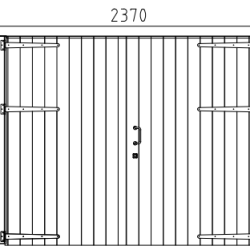 Gram garage med 40mm godstykkelse p 24,7m2 i ubehandlet tr