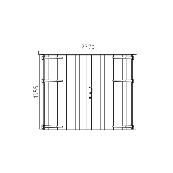 Gram garage med 40mm godstykkelse p 24,7m2 i ubehandlet tr