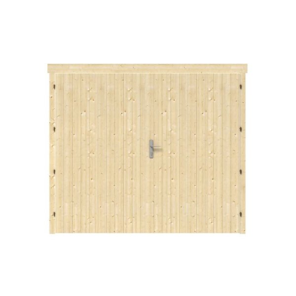 Gram garage med 40mm godstykkelse p 24,7m2 i ubehandlet tr