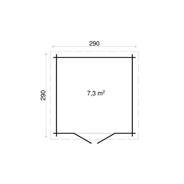 Guldborgsund redskabsskur i ubehandlet tr� p� 7,3m2