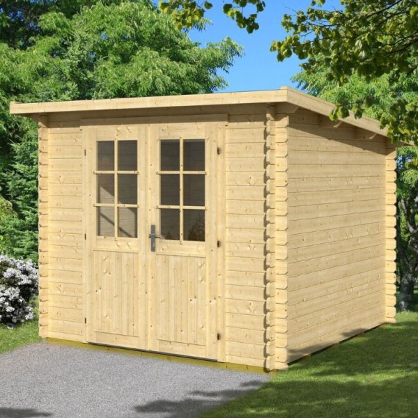 Guldborgsund redskabsskur i ubehandlet tr� p� 7,3m2