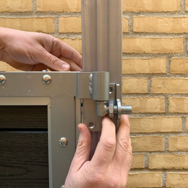 Thermo Limba lge i alu inkl. beslag og stolper 90x90cm (BxH)