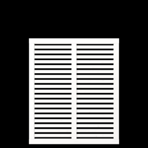 Harmoni terrassehegn i hvid 120x140cm (BxH)