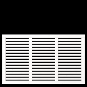 Harmoni terrassehegn i hvid 180x107cm (BxH)