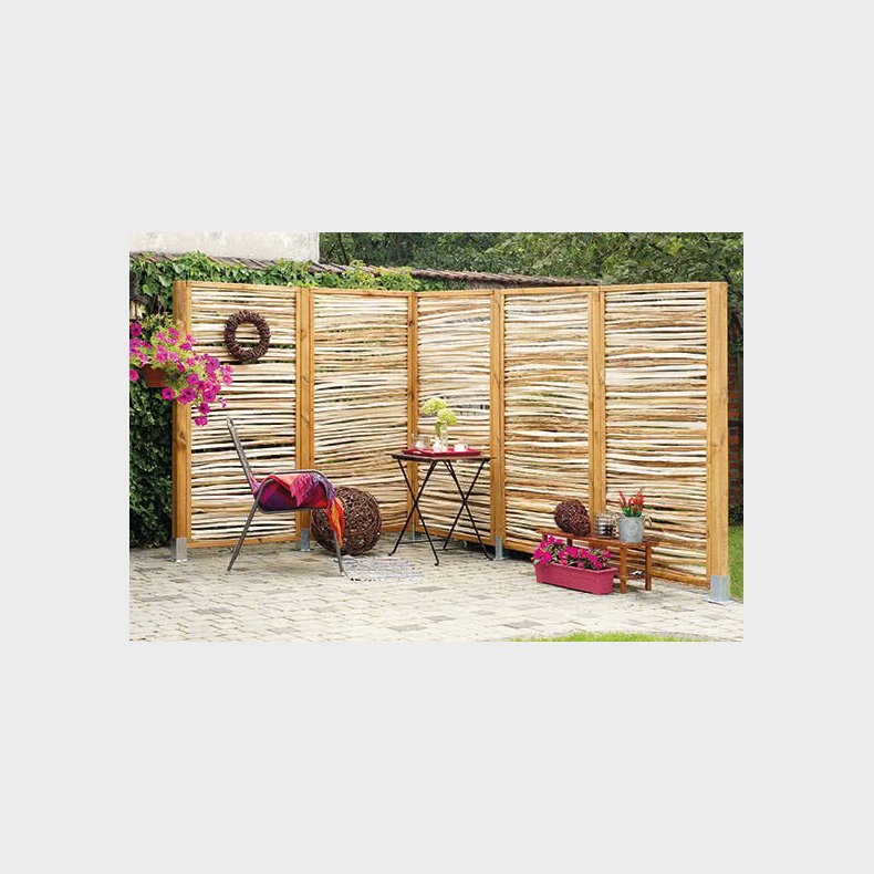 Hasselhegn med ramme 90x180cm - model Hammarsund