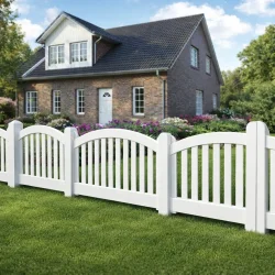 Norderney forhavehegn i hvid 180x95/90cm (BxH)