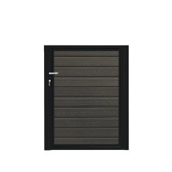 K2 komposit enkeltlge sort pulverlakeret ex. stolper 100cm i bredden x den valgte hjde