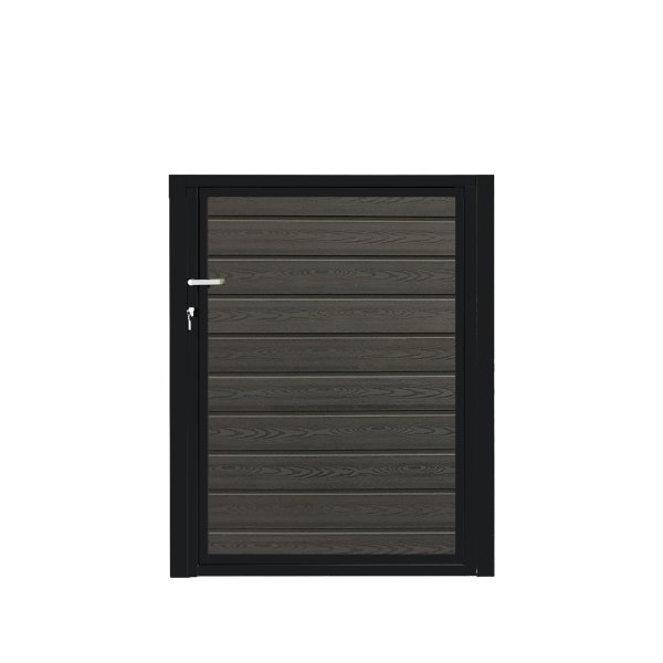 K2 komposit enkeltlge sort pulverlakeret ex. stolper 100cm i bredden x den valgte hjde