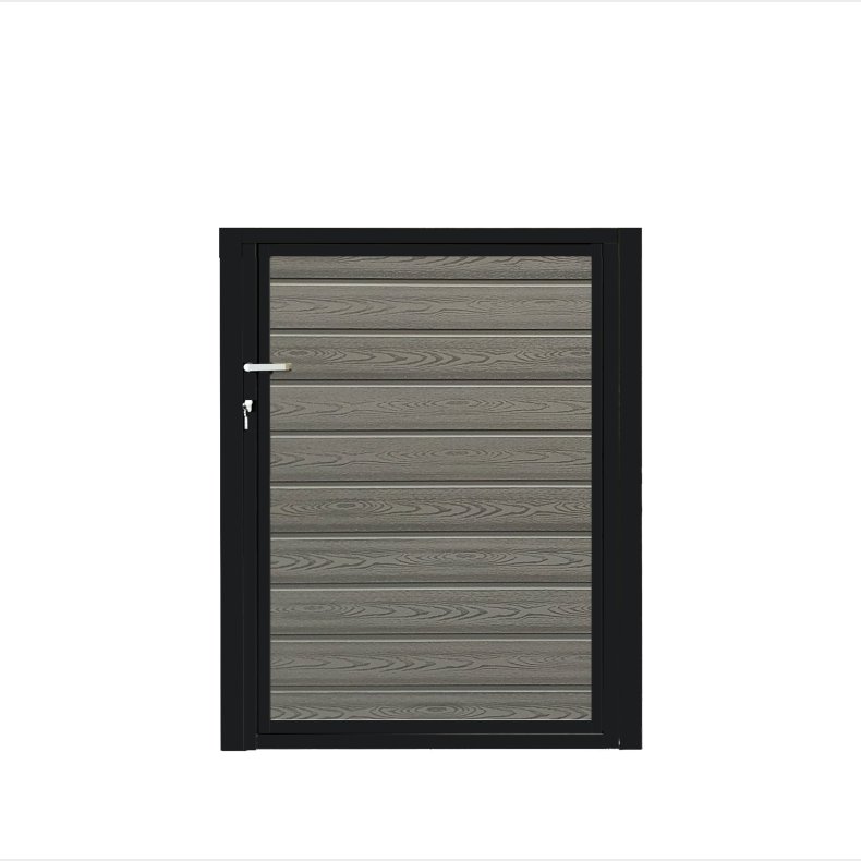 K2 komposit enkeltlge sort pulverlakeret ex. stolper 100cm i bredden x den valgte hjde