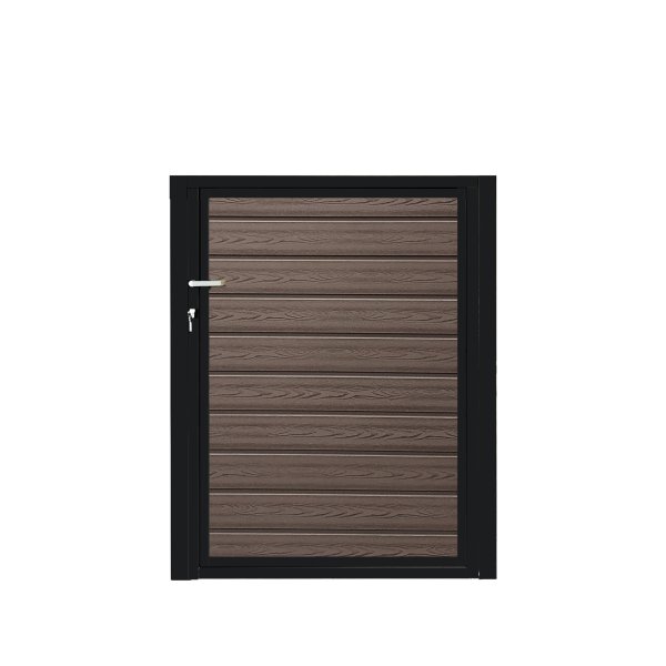 K2 komposit enkeltlge sort pulverlakeret ex. stolper 100cm i bredden x den valgte hjde