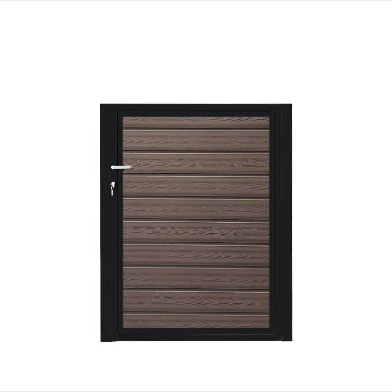 K2 komposit enkeltlge sort pulverlakeret ex. stolper 100cm i bredden x den valgte hjde