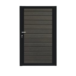 K2 komposit enkeltlge sort pulverlakeret ex. stolper 100cm i bredden x den valgte hjde