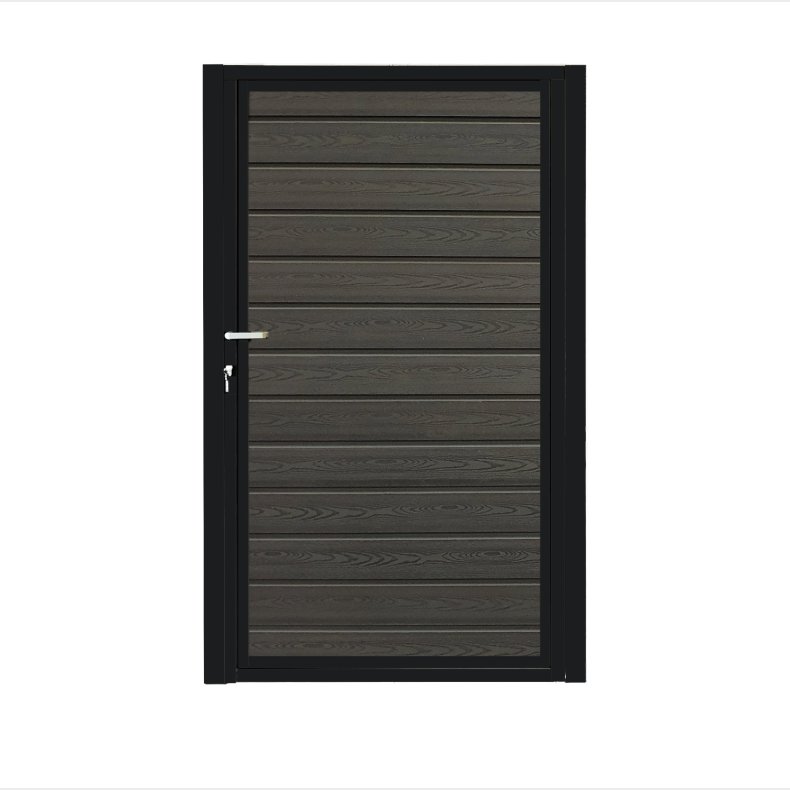 K2 komposit enkeltlge sort pulverlakeret ex. stolper 100cm i bredden x den valgte hjde