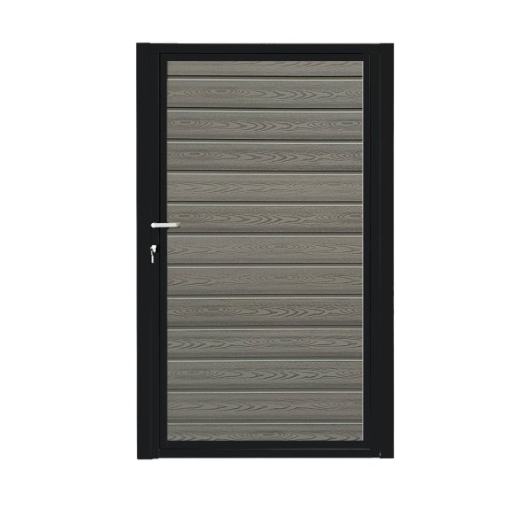 K2 komposit enkeltlge sort pulverlakeret ex. stolper 100cm i bredden x den valgte hjde