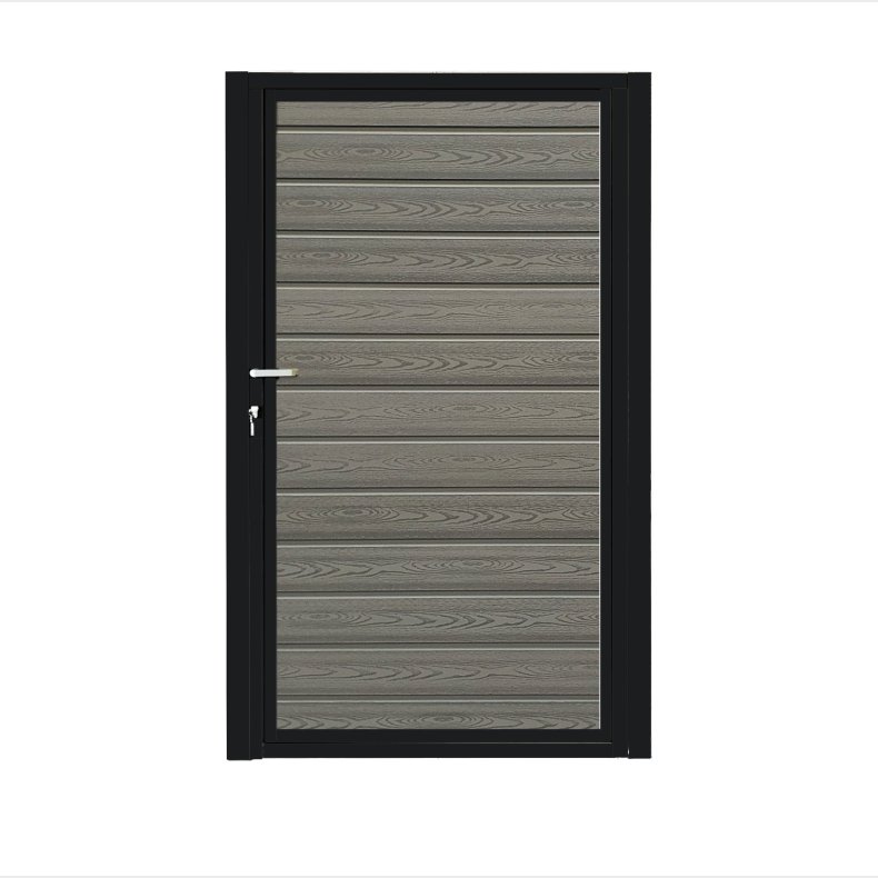 K2 komposit enkeltlge sort pulverlakeret ex. stolper 100cm i bredden x den valgte hjde