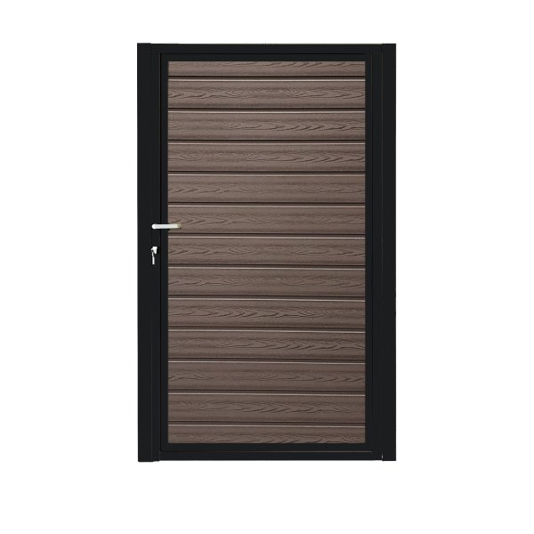 K2 komposit enkeltlge sort pulverlakeret ex. stolper 100cm i bredden x den valgte hjde