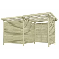 Bronzeklasse: Jmkiil redskabsskur model Helsinki 8,5 m2 med 1 dobbeltdr