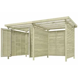 Bronzeklasse: Jmkiil redskabsskur model Helsinki 8,5 m2 med 1 dobbeltdr