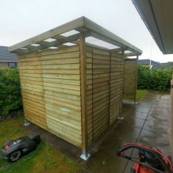 Bronzeklasse: Jmkiil redskabsskur model Helsinki 8,5 m2 med 1 dobbeltdr