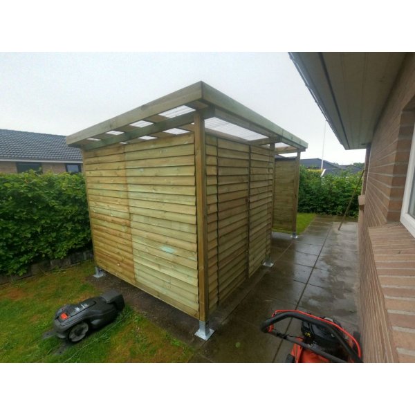 Bronzeklasse: Jmkiil redskabsskur model Helsinki 8,5 m2 med 1 dobbeltdr