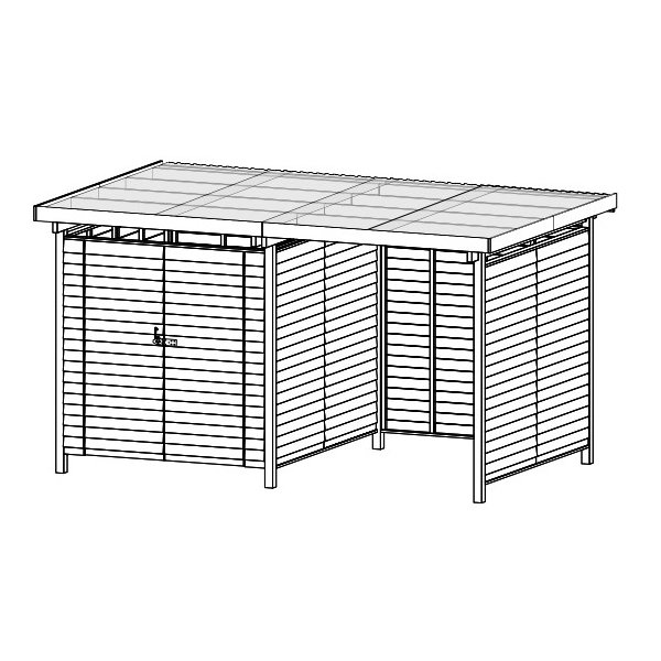 Bronzeklasse: Jmkiil redskabsskur model Helsinki 8,5 m2 med 1 dobbeltdr