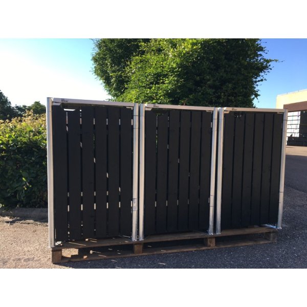Hide Wood Black skraldespandsskjuler til 3 x 240L &#150;elegant og praktisk affaldslsning i dansk design