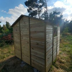 Udstillingsmodel kun til afhentning: Redskabsskur 4,7m2 i elementer model Hjemsted budget