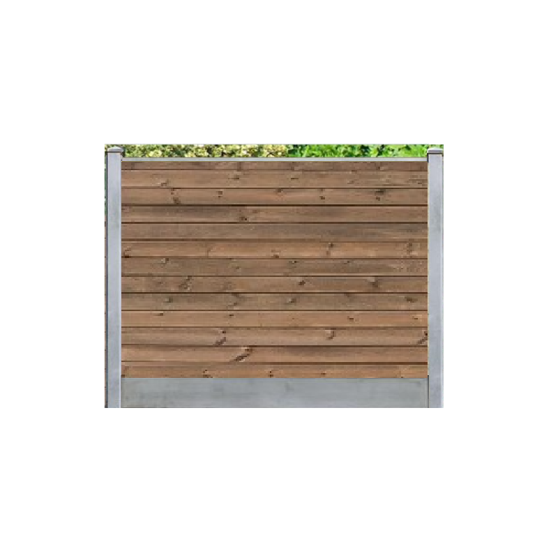 Plank profil med stlstolper og betonbundplade - Slvklasse