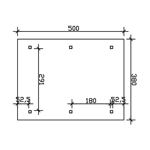 Platinklasse: Hjemsted Premium enkeltcarport med saddeltag 380x500cm (BxL)