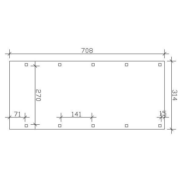 Platinklasse: Hjemsted Premium enkeltcarport med fladt tag og redskabsrum 314x708cm (BxL)