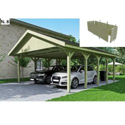 Bravo carporte med saddeltag