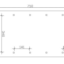 Platinklasse: Hjemsted XL enkeltcarport med saddeltag og redskabsrum model "Lisa" 430x750cm (BxL)