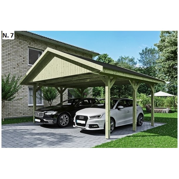 Bravo carporte med saddeltag