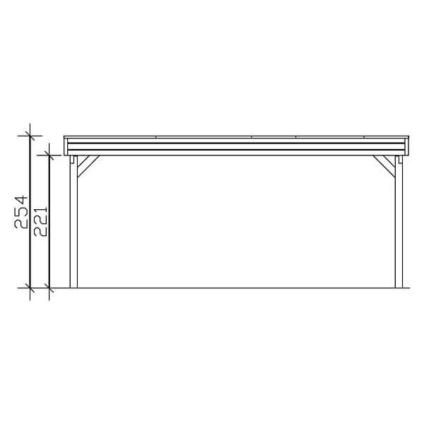 Platinklasse: Hjemsted Premium dobbeltcarport med fladt tag og redskabsrum 557x708cm (BxL)
