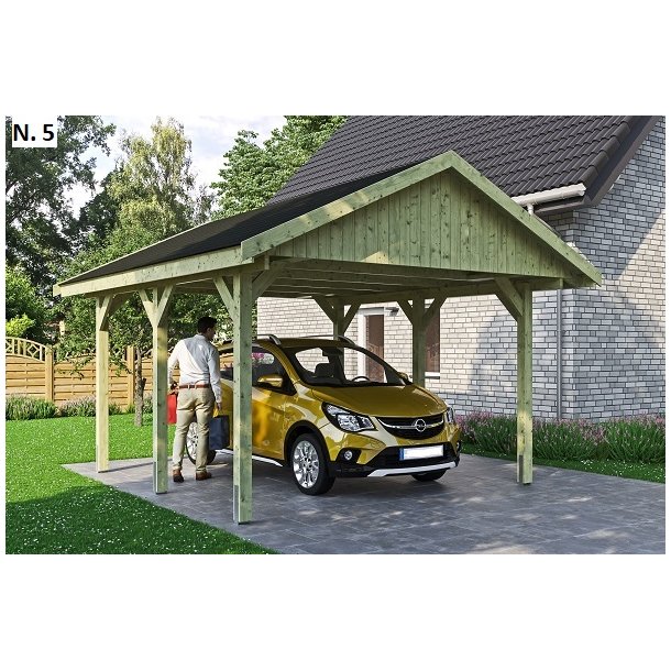 Bravo carporte med saddeltag