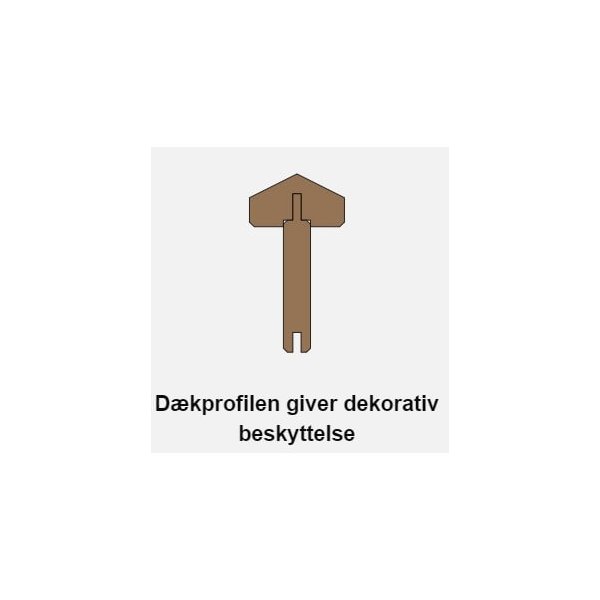 Hjemsted plank dkprofil i brun trykimprgneret 40x70x1760mm
