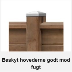 Bravo plank systemhegn i brun trykimprgneret model "Viborg"