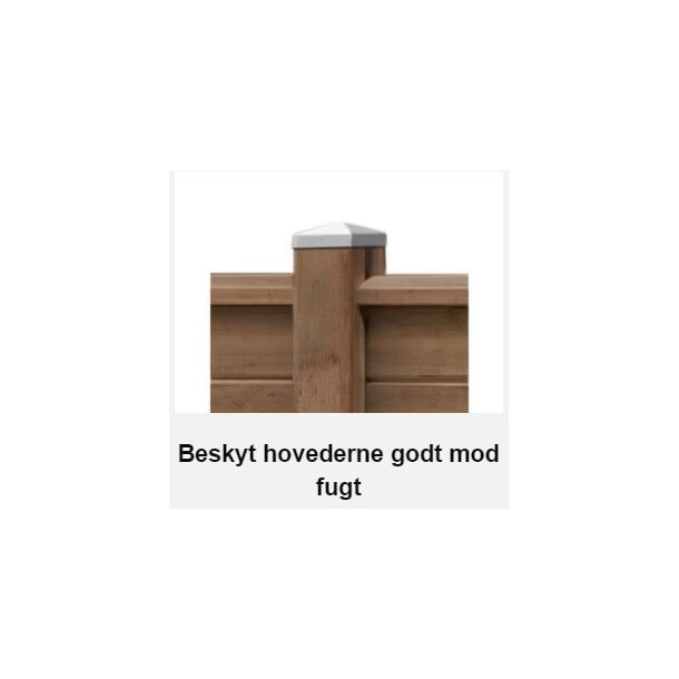 Bravo plank systemhegn i brun trykimprgneret model "Viborg"