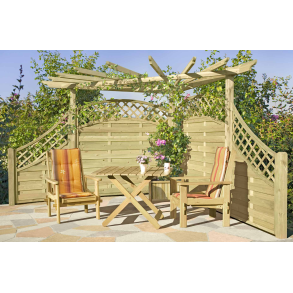 Hjrne Rosenbue Sif  elegant hjrnelsning i trykimprgneret tr