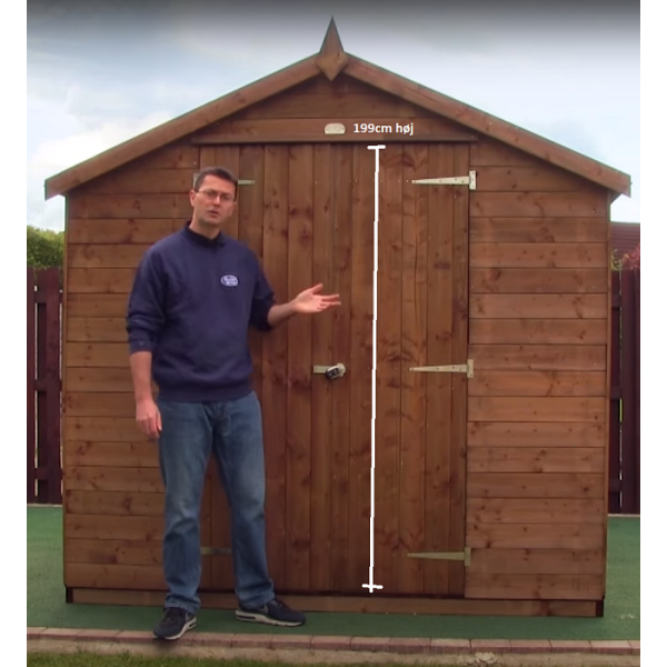 Noa redskabsskur i trykimprgneret tr 14,4 m2: Platinklasse